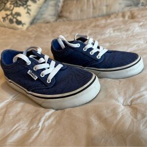 Vans Kids Sneakers Blue w Dark Blue Palm Fronds